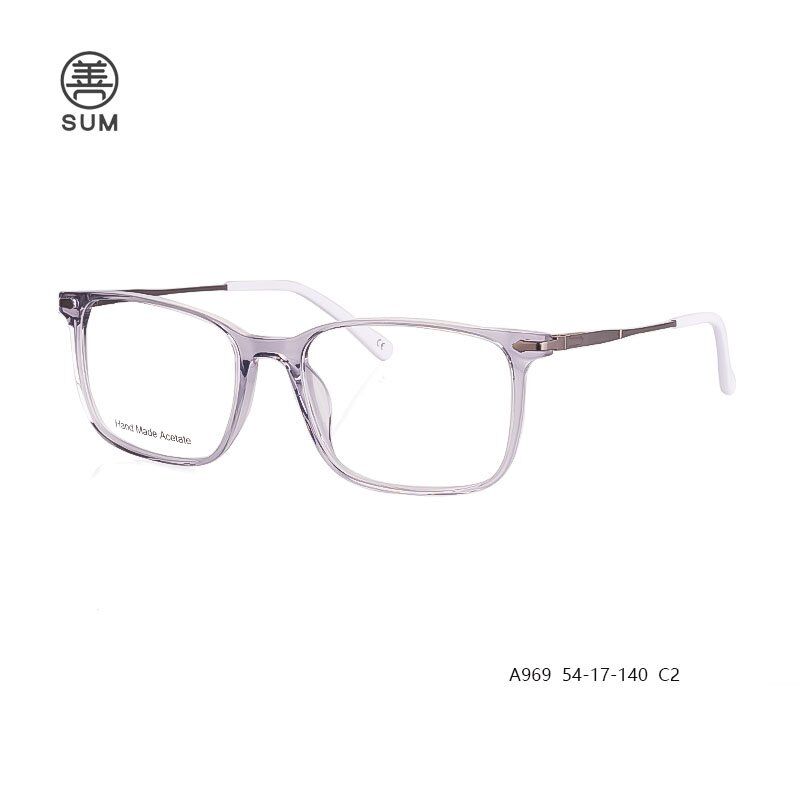 Big size acetate eyeglasses for men A969 C2