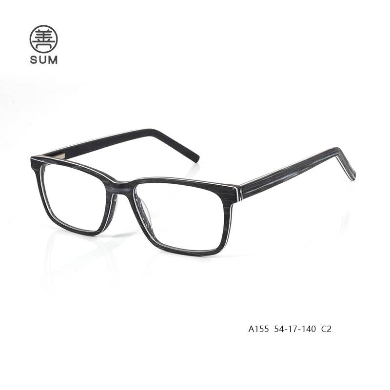 Wood Acetate Eyeglasses A155 C2 Wood Acetate Eyeglasses A155 C2